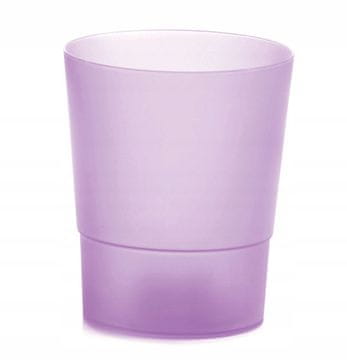 Prosperplast Plastični cvetlični lonček s pokrovom za orhideje, prozoren, vijoličen, 12,5 cm, Coubi
