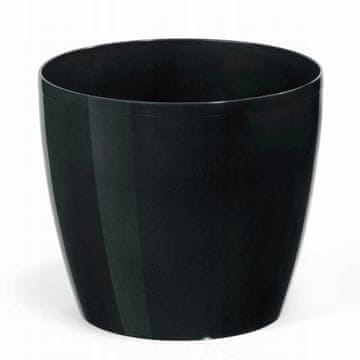 Lamela Črn plastični lonec s pokrovom, 12 cm, Magnolia