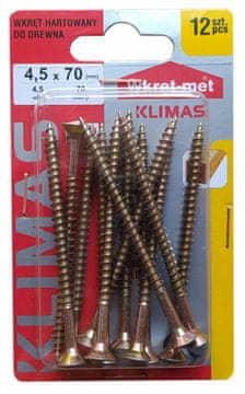 Wkret-Met Kaljeni lesni vijaki 4,5x70 mm 12 kosov