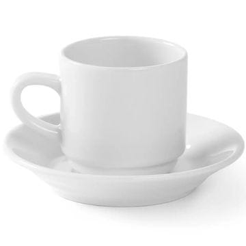 Hendi Hotelska skodelica za kavo OPTIMA, bela porcelana, 90 ml, komplet 12 kosov – Hendi 770900