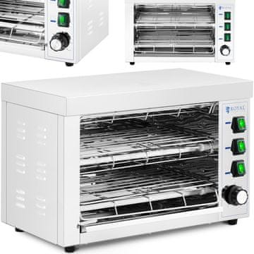 Royal Catering Opekač, toaster, salamander za pečenje jedi 50–300 °C, 3250 W