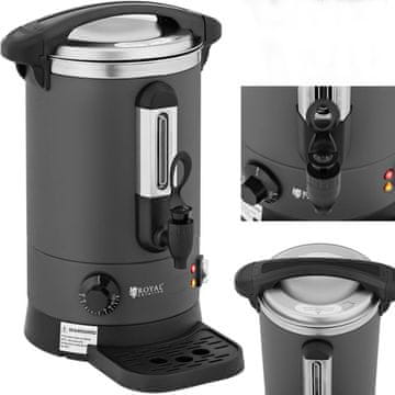 Royal Catering Warnik grelnik vode z dvojno steno in odkapnikom, 6,1 l, 1500 W, siv