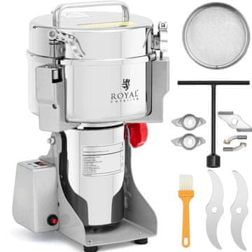Royal Catering Profesionalni električni mlinček za začimbe, zelišča, kavo, oreščke 2000 g 3400 W