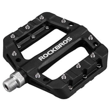 ROCKBROS Komplet protizdrsnih kolesarskih pedalov za MTB iz najlona in jekla, črne barve