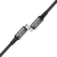AceFast USB-C USB4 PD3.1 5A kabel za prenos podatkov in 4K video, 1 m – sivo-črn
