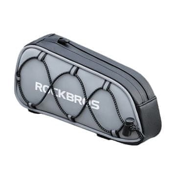 ROCKBROS Kolesarska torba za pritrditev na okvir, 0,9 l – srebrna