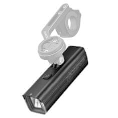 ROCKBROS Sprednja kolesarska luč 5000 mAh, 1500 lm, IPX6, z držalom za Garmin in GoPro – črna