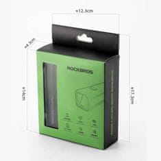 ROCKBROS Sprednja kolesarska luč 5000 mAh, 1500 lm, IPX6, z držalom za Garmin in GoPro – črna