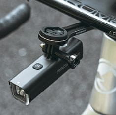 ROCKBROS Sprednja kolesarska luč 5000 mAh, 1500 lm, IPX6, z držalom za Garmin in GoPro – črna