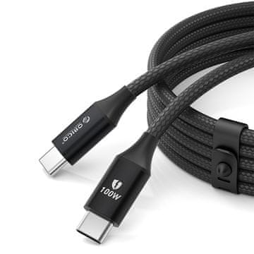 Orico Kabel CDX 100 W 5 A Power Delivery USB-C, 1 m – črn