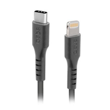 SBS Kabel USB-C – iPhone Lightning, 1 m – črn