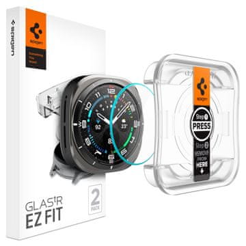 Spigen Kaljeno steklo z montažnim okvirjem za Samsung Galaxy Watch Ultra 47 mm – 2 kos