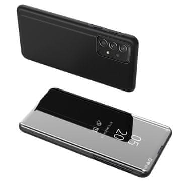 HURTEL Etui z zapiralko za Samsung Galaxy A73 Clear View Case – črno