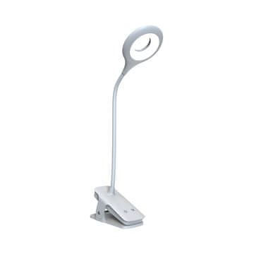 WOZINSKY Mini brezžična LED-lučka za branje s sponko in kablom USB-C, 80 lm – bela