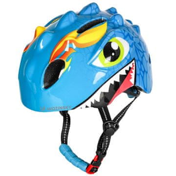 WOZINSKY Lahka otroška kolesarska čelada 50–54 cm – modri zmaj