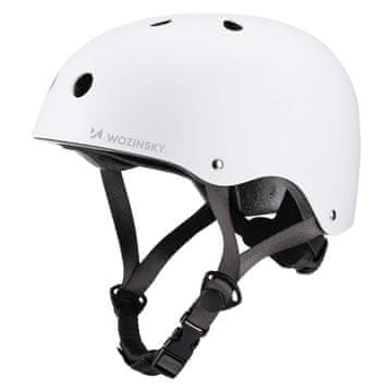 WOZINSKY Kolesarska čelada za BMX in skiro, lahka, 48–52 cm – bela
