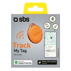 SBS Univerzalni sledilnik ključev za kovčke Track My Tag - oranžen