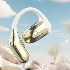 DUDAO Univerzalna ušesna slušalka za obe ušesi U4Pro Bluetooth – bež-zlata