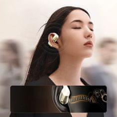 DUDAO Univerzalna ušesna slušalka za obe ušesi U4Pro Bluetooth – bež-zlata