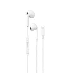 DUDAO Žične ušesne slušalke X14PROL-W1 za iPhone z vtičem Lightning – bele