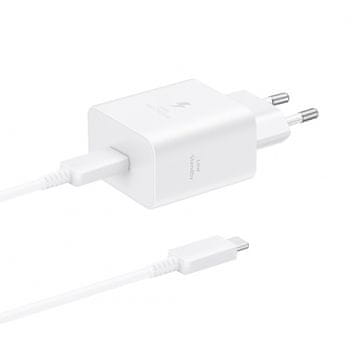 Samsung Samsungov omrežni polnilnik USB-C 45 W, 4,05 A s kablom USB-C dolžine 1,8 m – bel