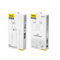 DUDAO Žične ušesne slušalke X14PROL-W1 za iPhone z vtičem Lightning – bele