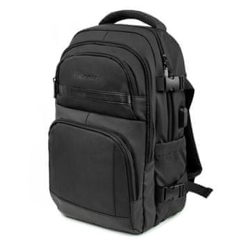 WOZINSKY Potovalni nahrbtnik za letalo z žepom za prenosnik 20l 40x20x25 cm - črn