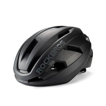 ROCKBROS Kolesarska čelada LK-15 iz ogljikovih vlaken, 58–62 cm – črna