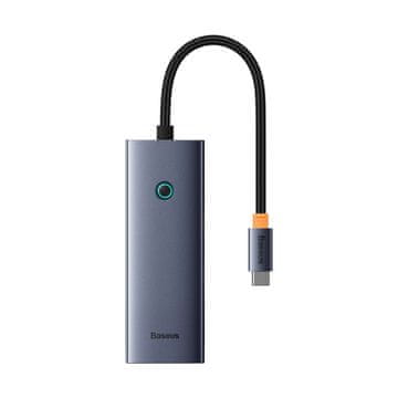 BASEUS HUB razdelilnik 5 v 1 USB-C na HDMI, USB-A, USB-C PD 4K – siv