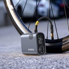 BASEUS Električna kolesarska črpalka z zaslonom, 1500 mAh, 150 psi, 45 W – črna