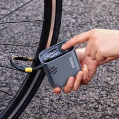 BASEUS Električna kolesarska črpalka z zaslonom, 1500 mAh, 150 psi, 45 W – črna