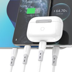 DUDAO Silikonski pleteni kabel USB-C L25SC 60W 1m - bel