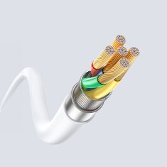 DUDAO Silikonski pleten USB-C kabel - iPhone Lightning L25SX 30W 2m - bel