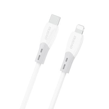 DUDAO Kabel z silikonskim oplaščanjem USB-C – iPhone Lightning L25SX 30 W, 2 m – bel