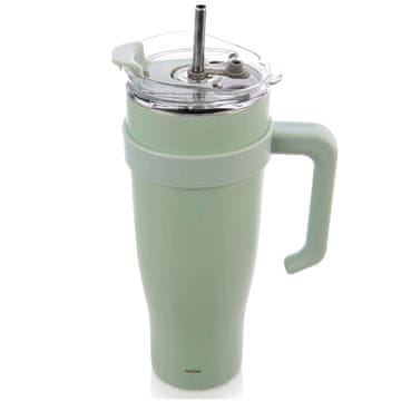 Orion JEKLENA TERMO SKODELICA 1200 ml Z ROČAJEM IN SLAMICO 112282 META