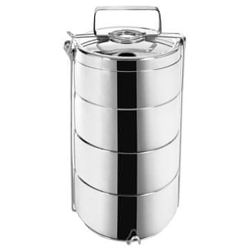 Orion Termo pločevinka za kosilo iz jekla, 4-nadstropna, 4 x 900 ml