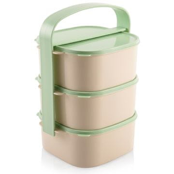 Orion Plastična 3-nadstropna škatla za kosilo 3 x 1,15 l