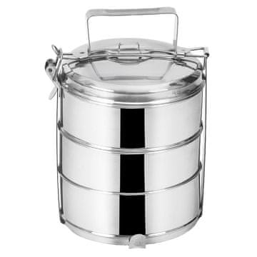 Orion Jeklena 3-nadstropna posoda za kosilo 3 x 1,3 l
