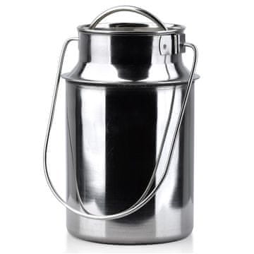 Artemis Jeklena posoda, kovinska pločevinka, posoda za mleko, retro posoda za mleko, 2,5 l