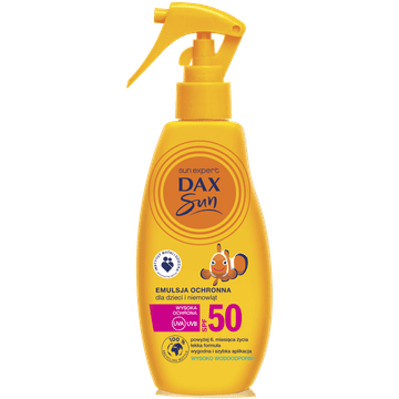 shumee Dax Sun zaščitna emulzija za otroke in dojenčke SPF50 v spreju 200 ml