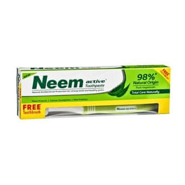 shumee Zobna pasta Neem Active z neemom 200 g + zobna ščetka [UPORABNOST DO 08.2026]