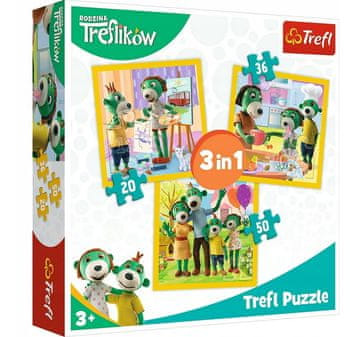 Trefl 3-v-1 TREFLIKI PUZZLE SKUPAJ JE ZABAVNO 34850