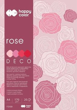 shumee BLOK DECO ROSE A4/20 170G 4 BARVE 4902 A'5