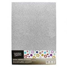 Argo SREBRN KARTON Z BLEŠČICAMI A3 (5) 210G 8343