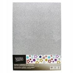 Argo SREBRN KARTON Z BLEŠČICAMI A3 (5) 210G 8343