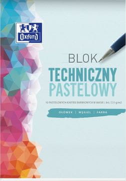 Oxford Tehnični blok Oxford A4/10K pastel 7466 A'20