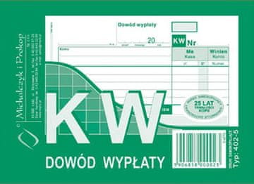 shumee POTRDILO O PLAČILU KW A6 402-5