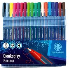Astra Trikotni tanki flomastri 0,4 mm astrapen 18 kosov 3084