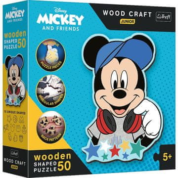 Trefl Disneyjeva lesena sestavljanka, 50 kosov. V Mikijevem svetu 20199