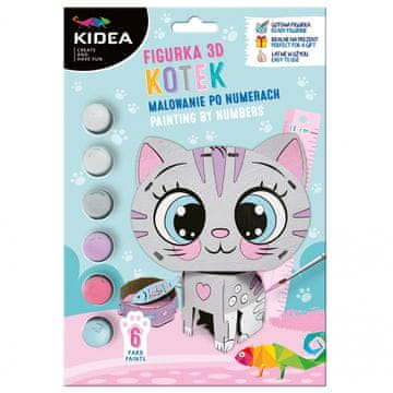 Derform 3D SLIKARSKA FIGURA PO ŠTEVILKAH KIDEA KITTY